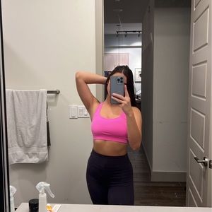 Hot pink lululemon sports bra